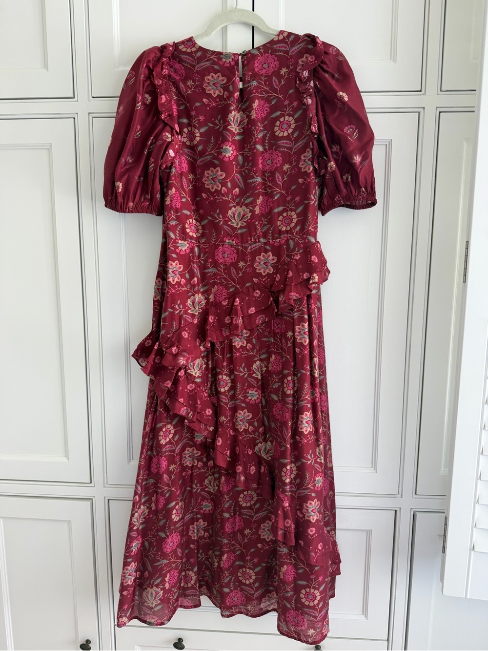 Sea Floral Ruffle Midi Dress - Picture 5 of 11
